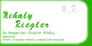 mihaly riegler business card